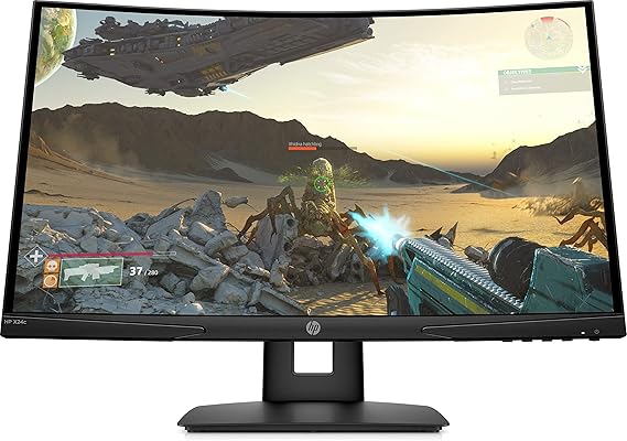 HP X24c 23 6" VA Panel 144Hz 4ms FHD Curved Gaming Monitor 9FM22AS