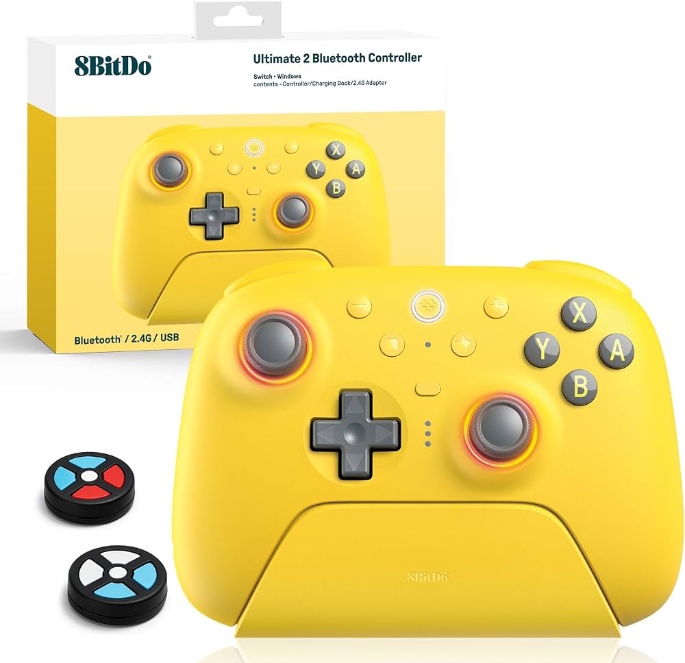 8Bitdo Lite جهاز تحكم بلوتوث أصفر