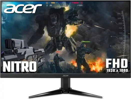 Acer Nitro 23 8 Inch Gaming Monitor 75 Hz Full Hd With 1 Ms Amd Free Sync Recommended For Work & Play, Black,  (Qg241Y)