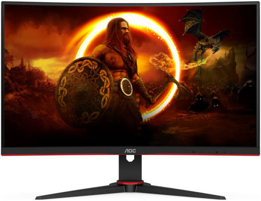 AOC C27G2Z Gaming Curved Monitor, 27" FHD VA , 240Hz, 0 5ms , FreeSync Premium Technology, 1500R Curvature, G Menu Function, Black | C27G2Z