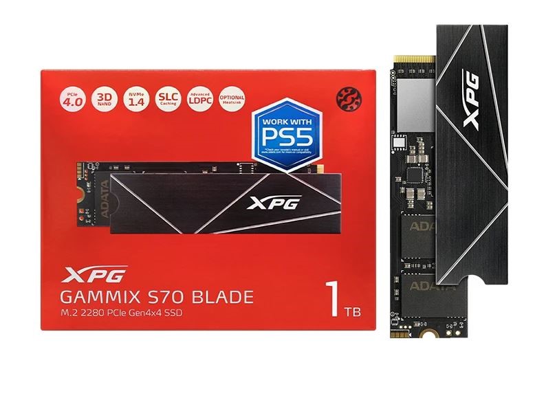 ADATA XPG GAMMIX S70 BLADE PCIe Gen4x4 M 2 2280 Internal Solid State Drive 1TB Internal Gaming SSD for PS5 Laptop Desktop