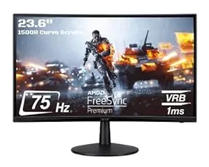 Acer Nitro 23 6" inch Curved Full HD Gaming Monitor Black (ED240Q Sbiip)