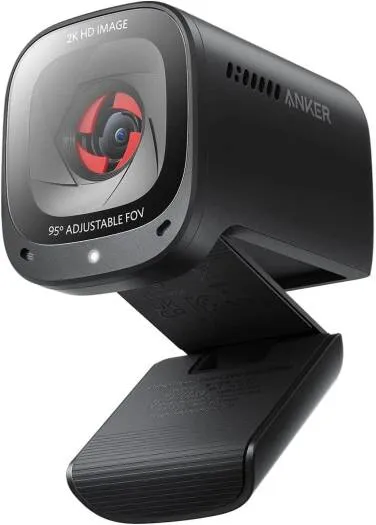 Anker PowerConf C200 2K Mac Webcam, Webcam for Laptop, Computer Camera, with AI Noise Canceling Microphones, Stereo Mics, Adjustable Field of View, Low Light Correction, Built in Privacy Cover