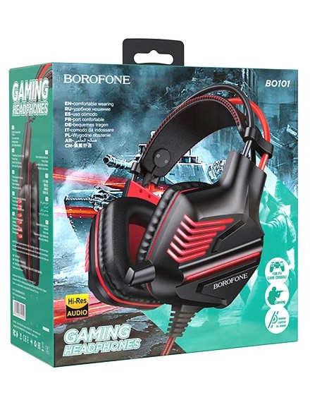 Brofone BO101 Wired Gaming Headphones Red