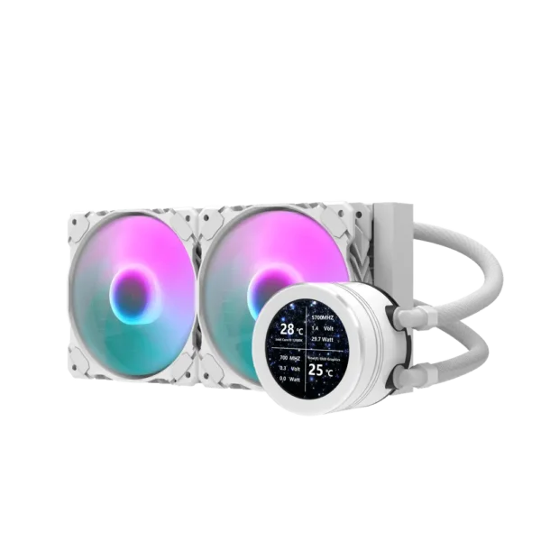 DarkFlash DN240S Led Liquid CPU Cooler White