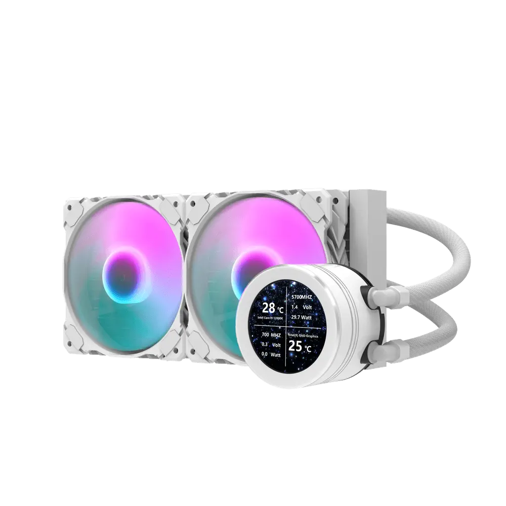 DarkFlash DN240S Led Liquid CPU Cooler White
