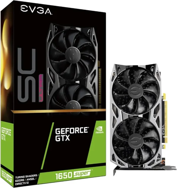 EVGA GeForce GTX 1650 Super SC Ultra Gaming, 4GB GDDR6, Dual Fan, Metal Backplate