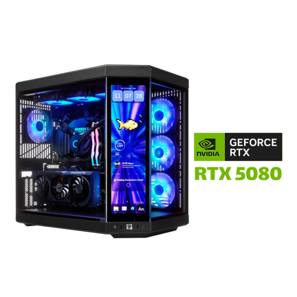 Gaming PC i9 14900K,Asus TUF Z790 WIFI Motherboard ,64GB D5 (6000) Ram,SAMSUNG 990 PRO 2TB (7400), RTX 5080 16GB VGA,ASUS TUF 1200 WATT PSU GOLD,NZXT Kraken Elite 360 Liquid Cooler,HYTE Y70 TOUCH INFINITE Case,ASUS TUXF6X FAN,Win 11 Pro