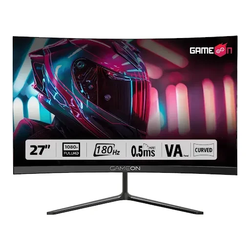 GAMEON Pro Series GOC27F180VA Curved Gaming Monitor | 27" | FHD | 180Hz  | HDMI 2 1 | 0 5ms | VA