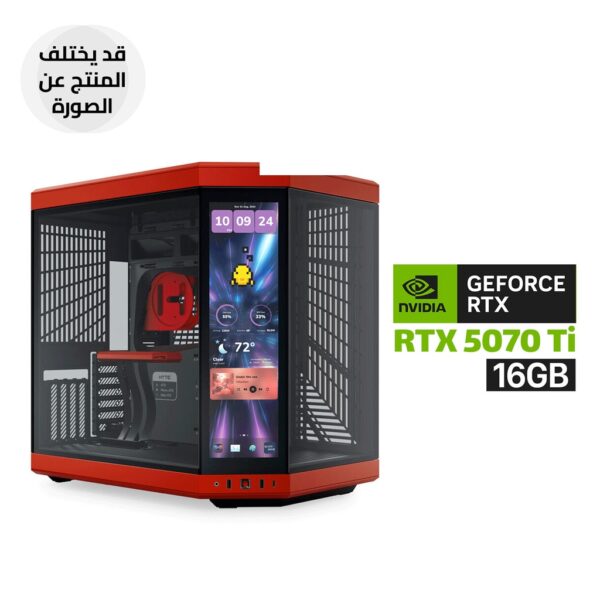 Gaming PC i7 14700K, ASUS Z790 P WIFI D5, 32GB D5 RAM, 1TB SSD NVMe, MSI RTX 5070Ti 16GB MLG OC, 850 WATT GOLD PSU, SHARX PROFIN 360mm Liquid Cooler Digital Screen RGB TUBE Black, HYTE Y70 TOUCH INFINITE Case 6x RGB Fans, Windows 11 Pro (License)