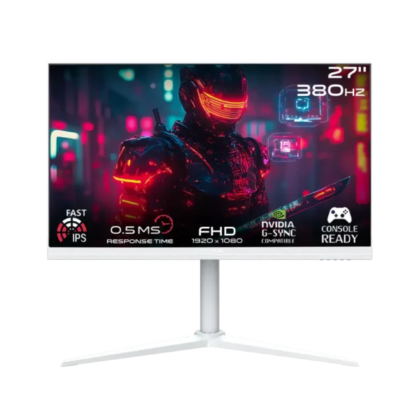 GAMEON GOAP27FHD380IPS Artic Pro Series 27" FHD, 380Hz, MPRT 0 5ms, HDMI 2 1, Fast IPS Gaming Monitor (Supports PS5)   White