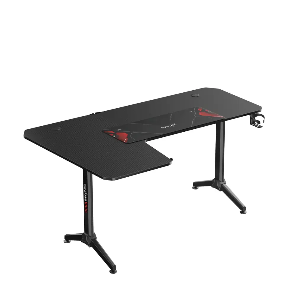 Gamax HY L Gaming Table (L Shaped) 160*100*75cm with Mousepad Left ( Installation not included )