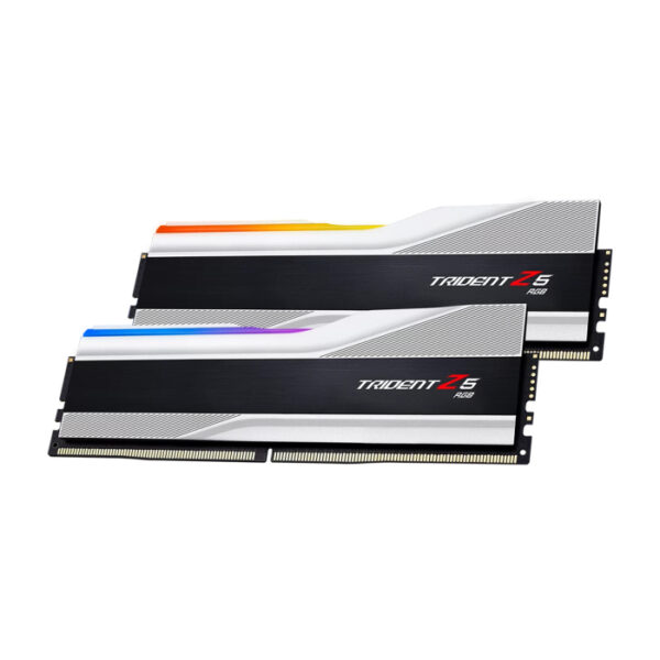 G Skill Trident Z5 RGB 32GB (2x16GB) DDR5 6000MHz CL40 Desktop Memory Kit   Metallic Silver