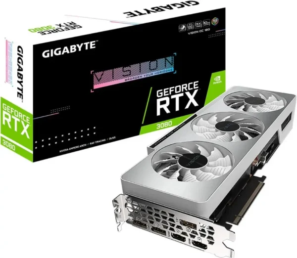 GIGABYTE Vision OC GeForce RTX 3080 10GB GDDR6X PCI Express 4 0 ATX Video Card GV N3080VISION OC 10GD (rev  2 0) (LHR)