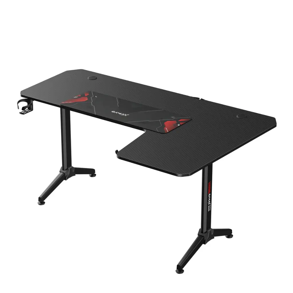 Gamax HY R Gaming Table (L Shaped) 160*100*75cm with Mousepad Right ( Installation not included )