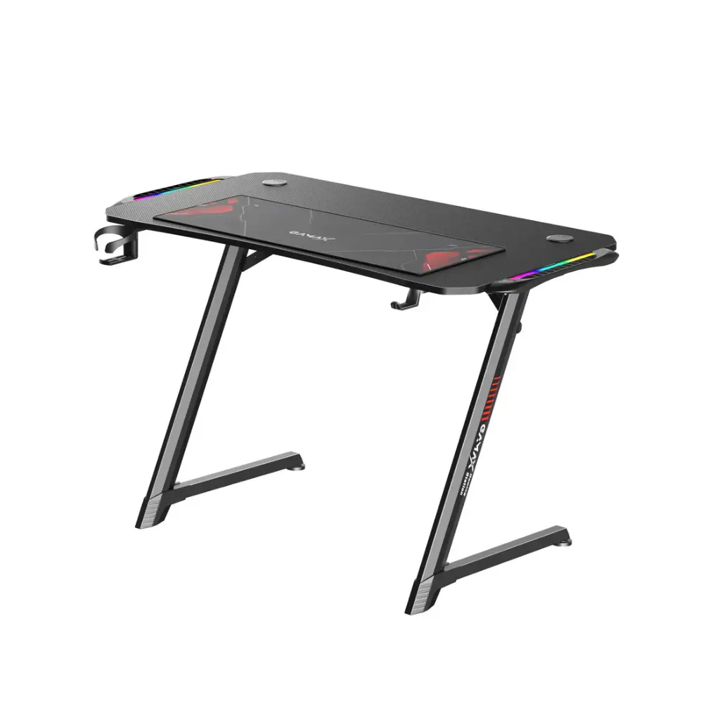 Gamax Z5 1160 Carbon Fiber Gaming Table 120*60*75cm with RGB Light & MousePad