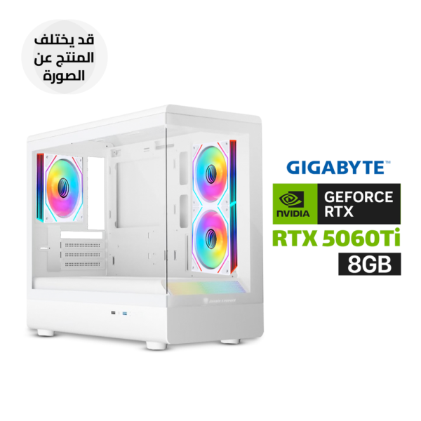 Gaming PC Intel Core i5 14400F Processor, ASUS H610 D5 WIFI Motherboard, 16GB DDR5 RAM, 1TB NVMe SSD, GigaByte GeForce RTX 5060 Ti EAGLE OC ICE 8GB VGA, 750 WATT PSU, Jungle Leopard MS 01 Micro ATX Case 3x Fans, Windows 11 Pro (License)