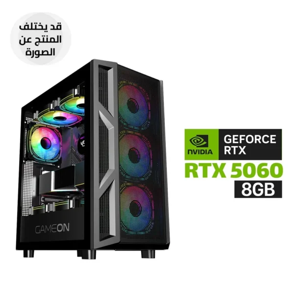 Gaming PC Intel Core i5 14400F Processor, H610 DDR4 Motherboard, 16GB DDR4 RAM, 1TB SSD NVMe, RTX 5060 8GB VGA, 750 WATT PSU, GameOn Trident IV M PowerForge Case with 4x ARGB Fans, USB Wi Fi Adapter, Windows 11 Pro (License)