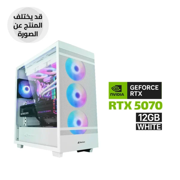 Gaming PC Intel Core i7 14700K, ASUS Z790 P WiFi DDR5 Motherboard, 32GB DDR5 6000 RAM, 1TB NVMe SSD, RTX 5070 12GB White GPU, 850W Gold PSU, L360 Liquid Cooler White, Sharkoon Rebal C50 Case 4x RGB Fans, Windows 11 Pro