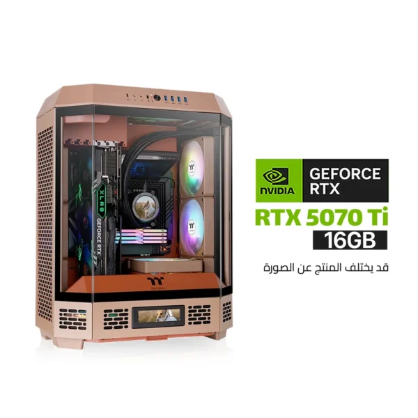Gaming PC RYZEN 7 7800X3D Processor,ASUS TUF B850 WIFI Motherboard,32GB RAM D5 (6000),2TB SSD NVME (6000),RTX 5070 TI 16GB VGA,850 WATT GOLD PSU,TT L360 Liquid Cooler,TT The Tower 600 Case Gravel Sand,2x Pre Installed Fans,Windows 11 Pro License