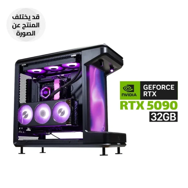 Gaming PC RYZEN 7 9800X3D, ASUS TUF X870 WIFI Motherboard, 32GB D5 RAM, 2TB SSD NVMe, ASUS TUF RTX 5090 32GB, ASUS TUF 1200 WATT GOLD PSU, TYRX L360 LCD Liquid Cooler, Cooler Master MasterFrame 360 Stage LCD Case 6x RGB Fans, Lian Li Strimers, Win 11 Pro