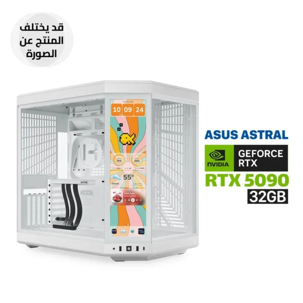 Gaming PC RYZEN 9 9950X3D, Rog Strix X870 A Wi Fi 7, Kingston RGB 64GB DDR5, SAMSUNG 9100 GEN 5 2TB NVMe, Asus ASTRAL RTX 5090 32GB White, ROG Thor 1200W Platinum III, ROG Ryuo IV SLC 360 ARGB White Edition, HYTE Y70 Touch Infinite 7x Fans, Win 11 Pro