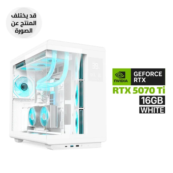 Gaming PC Ryzen 7 9800X3D, Asus X870 Max WiFi7 White, 32GB D5 RGB 6000, 2TB SSD NVMe, ASUS TUF RTX 5070 Ti 16GB White, PRIME LC 360 ARGB White AIO, TUF 1000W PSU White, Acer U600 White Case, 7x RGB Fans, Windows 11 Pro