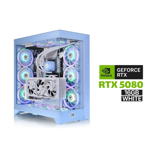 Gaming PC Ultra 9 285K Processor, Asrock X870 Steel Legend Motherboard, 64GB D5 RAM, 2TB SSD NVMe, RTX 5080 16GB White, 1000W GOLD PSU, Tryx Panorama SE 360 ARGB Liquid Cooler, TT CTE E600 MX Case, Lian Li 6x White Fans, Lian Li Strimers, Win 11 Pro