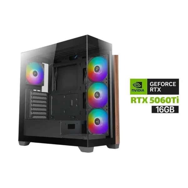 Gaming PC i7 14700K Processor, GIGABYTE B760 D5 WIFI Motherboard, 32GB RAM DDR5, 1TB SSD NVME, RTX 5060 TI 16GB VGA, AZZA L240 Liquid Cooler, 750 WATT PSU GOLD, Azza Neptune Mid Tower Case with 4X RGB Fans, Windows 11 Pro (License)