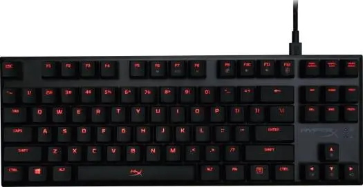 HyperX Alloy FPS Pro   Tenkeyless Mechanical Gaming Keyboard   87 Key, Ultra Compact Form Factor   Linear & Quiet   Cherry MX Red   Red LED Backlit | HX KB4RD1 US/R2
