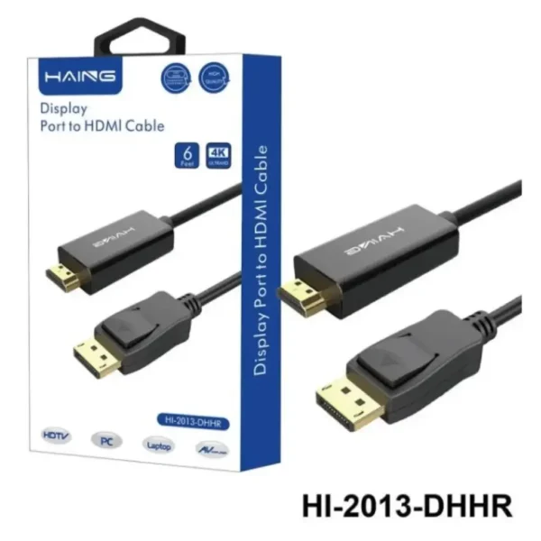 HAING HI 2013 DHHR High Quality Display Port to HDMI Cable   1 8M