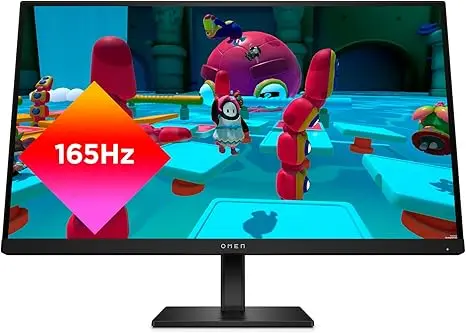 HP OMEN 27q QHD 165Hz Gaming Monitor, QHD Display (2560 x 1440), IPS Panel, 99% sRGB, 95% DCI P3, 16:9, AMD FreeSync Premium Technology, 27q (2023),Black
