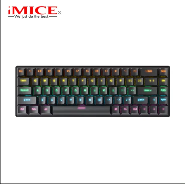 IMICE GK 690 LED Gaming Mechanical Keyboard, Black  RED Switch  Arabic Keyboard 
