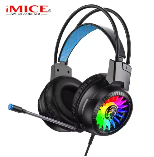 IMICE HD 490 3 5mm Wired Headphones RGB Backlight Headset 7 1 Surround Sound Earphone