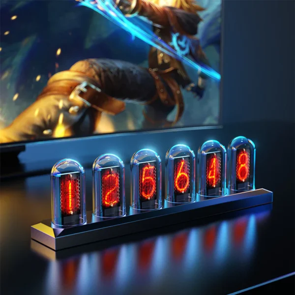 IPSTUBE Nixie tube clock, IPS color screen, digital clock, DIY analog digital tube clock