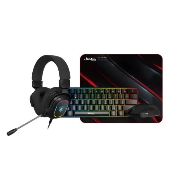 JEDEL CP10 4 in 1 Gaming Combo Mechanical Keyboard Mouse Headset Mouse Pad