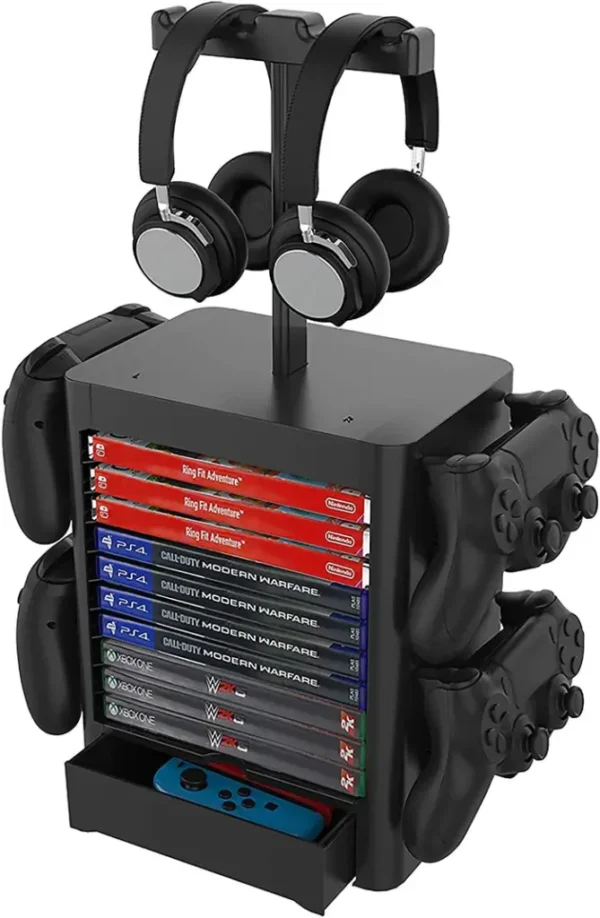 JYS Multifunctional Game Storage Tower   Black