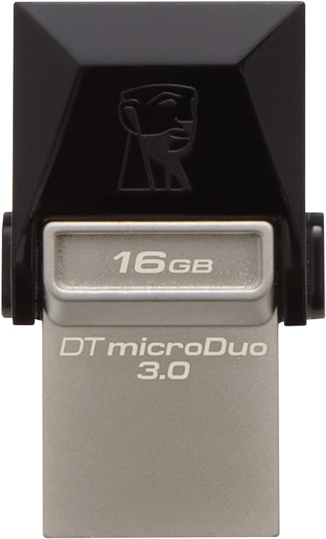 Kingston Digital 16GB Data Traveler Micro Duo USB 3 0 Micro USB OTG (DTDUO3/16GB)