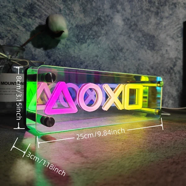 LED 3D Neon Signs, LOVE Atmosphere Lamp for Home, USB Operated Table Night Lights for Kids