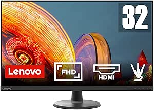 Lenovo D32 40(C22320FD0) 32 Inch PC Monitor | FHD, 1080p, 60Hz, 5ms, HDMI, DP