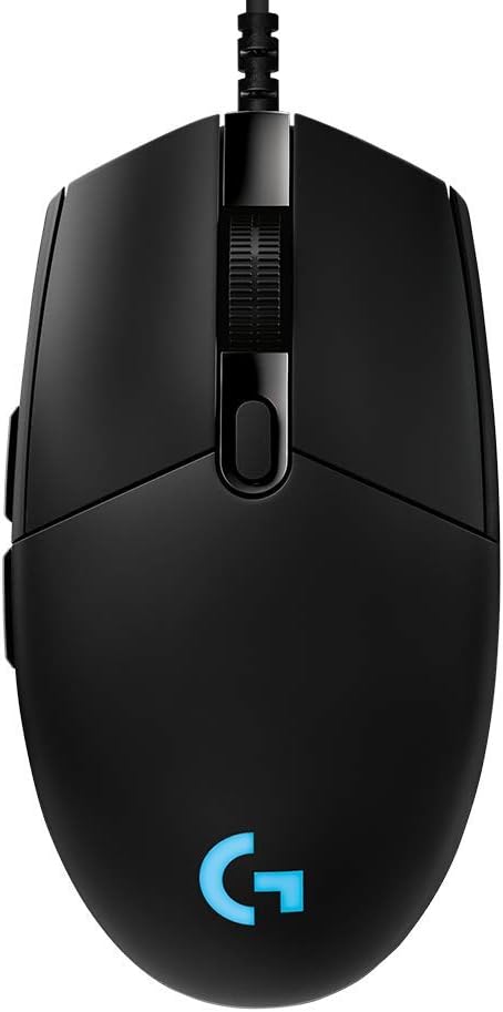 Logitech G PRO Hero Wired Gaming Mouse, 12000 DPI, RGB Lightning, Ultra Lightweight, 6 Programmable Buttons, On Board Memory, Compatible with PC/Mac   Black