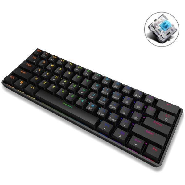 Leaven K28 RGB Mechanical Gaming Keyboard   Black – Blue Switch