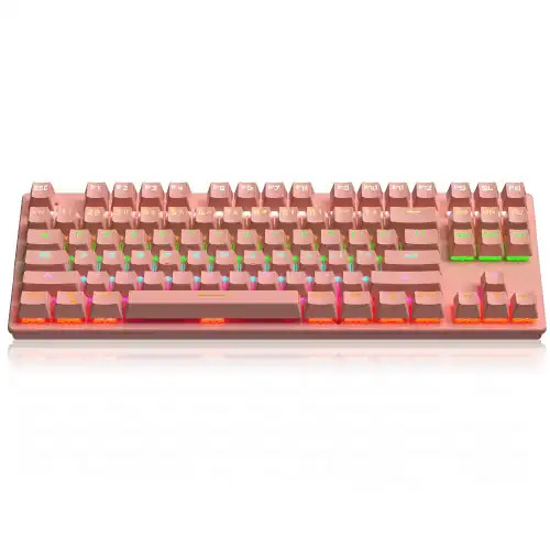 Leaven K550   RGB Mechanical Gaming Keyboard   Pink   Blue Switch