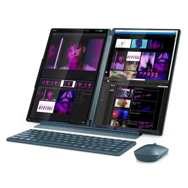 Lenovo Yoga Book 9 Laptop, Intel Core Ultra 7, 32GB RAM, 1TB SSD, Integrated Intel Arc, Windows 11 Home, 83KJ000MAX   Teal