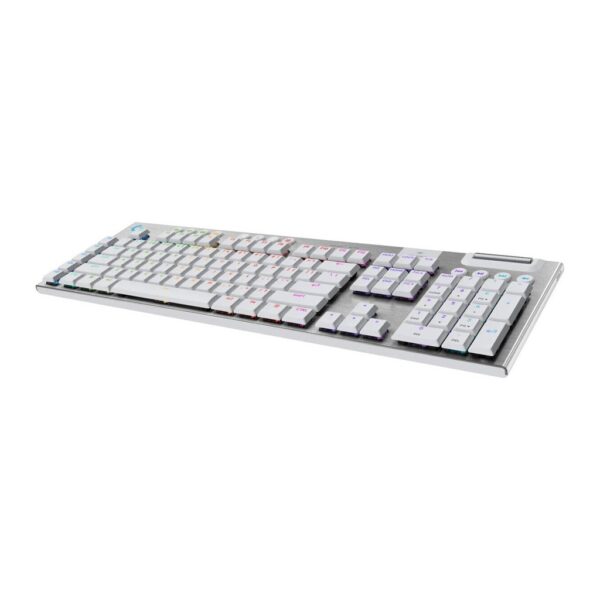 Logitech G915 X LIGHTSPEED Mechanical Keyboard, Tactile Switches, Double Shot PBT Keycaps, LIGHTSYNC RGB Illumination, Tri Mode Connectivity, English (US) Layout, White | 920 012690