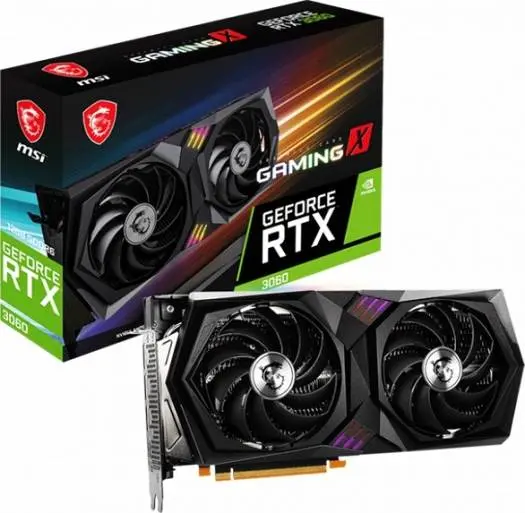 MSI Geforce RTX 3060 Gaming X 12GB GDDR6, 192Bit, 1837 MHz / 15 Gbps, DisplayPort x 3, PCI Express 4 0, 7680 x 4320 pixels, Gaming Graphics Card