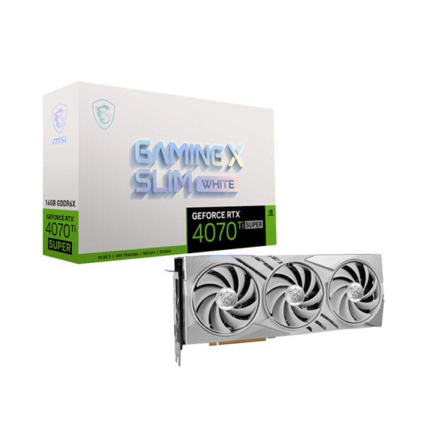 MSI GeForce RTX 4070Ti Super Gaming X Slim 16GB GDDR6X Graphic Card White