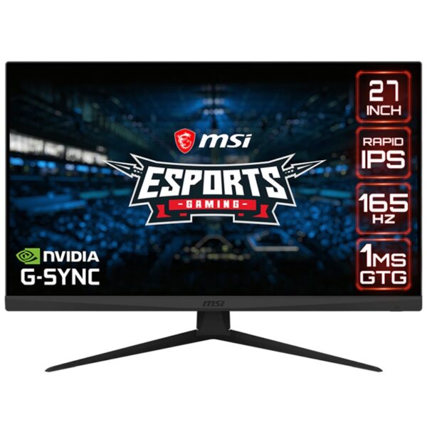 MSI OPTIX G273QF 27" WQHD Rapid IPS Gaming Monitor, 165hz, 1ms, NVIDIA G Sync Black