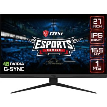MSI Optix G273 27" FHD IPS Flat Gaming Monitor, 165Hz Refresh Rate, 1920x1080 Resolution, 1ms Response Time, 16:9 Aspect Ratio, DCI P3 / SRGB, 178° Viewing Angle, Black `