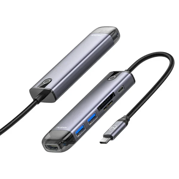 Mcdodo HU 7740 6 in 1 HUB HDMI; USB A 3 0*2; USB C(PD 100W); SD/TF Card Slot